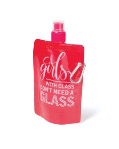 Pink Collapsible Bachelorette Water Bottles
