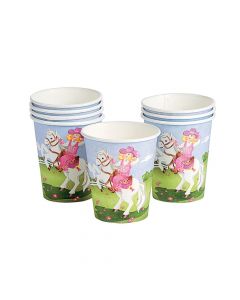 Pink Cowgirl Paper Cups