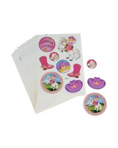 Pink Cowgirl Sticker Sheets