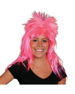 Pink Neon Mullet Wig