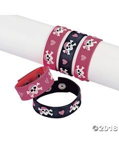 Pink Pirate Girl Rubber Bracelets