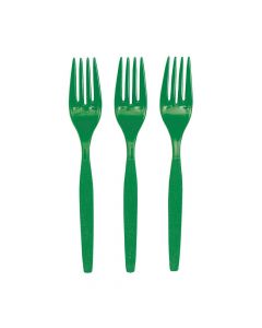 Plastic  Kelly Green Plastic Forks