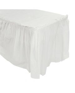 Pleated White Table Skirt
