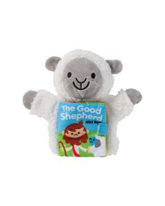 Plush Jesus is the Shepherd Lamb Puppet with Book