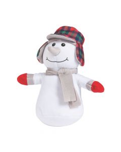 Plush Snowman with Ear Flap Hat