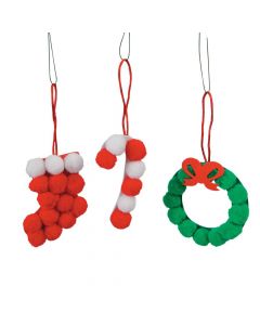 Pom-pom Christmas Ornament Craft Kit