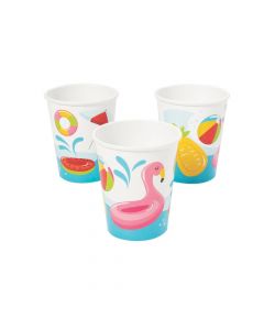 Pool Party Paper Cups