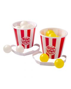 Popcorn Bucket Ball Toss Game