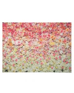 Premium Bright Pink Floral Polyester Backdrop