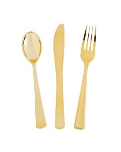 Premium Metallic Gold Cutlery