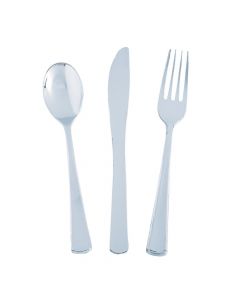 Premium Metallic Silver Cutlery