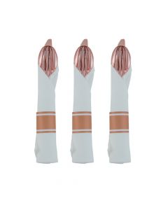 Premium Plastic Rose Gold Rolled Cutlery with Napkin