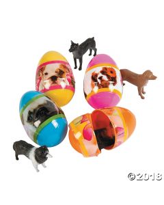 Puppy-filled Plastic Easter Eggs