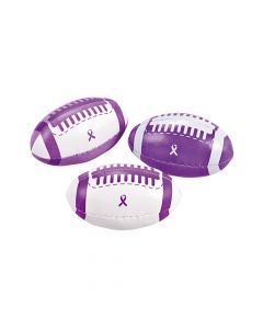 Purple Awareness Ribbon Footballs