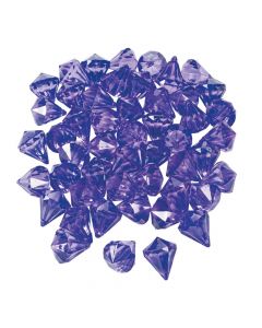 Purple Diamond-Shaped Acrylic Gems