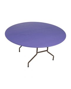 Purple Fitted Round Plastic Tablecloth