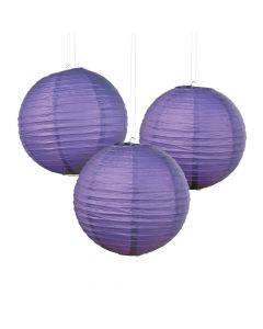 Purple Hanging Paper Lanterns