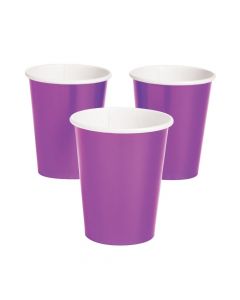 Purple Metallic Paper Cups