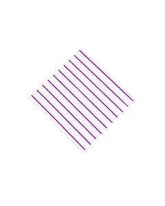 Purple Metallic Stripe Beverage Napkins
