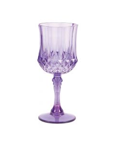 Purple Patterned Plastic Wine Glasses