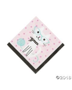Purr-fect Birthday Party Luncheon Napkins