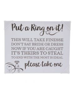 Put a Ring on It Bridal Shower Game Sign