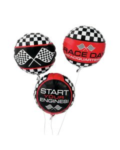 Racing Print Mylar Balloons