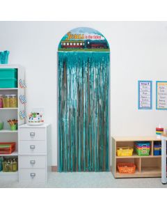 Railroad VBS Door Curtain with Border
