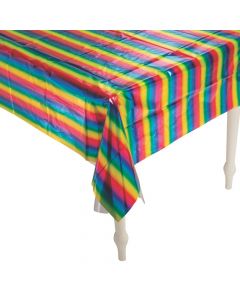 Rainbow Metallic Foil Tablecloth