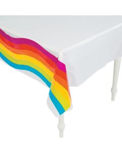 Rainbow Party Plastic Tablecloth