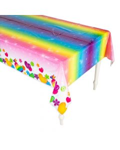 Rainbow Sparkle Plastic Tablecloth