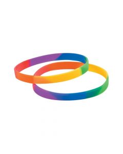 Rainbow Thin Band Silicone Bracelets