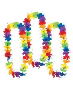 Rainbow Tinsel Leis