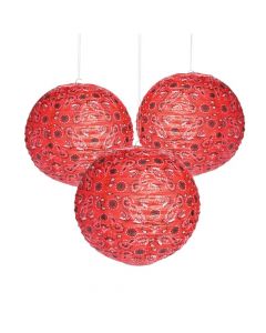 Red Bandana Hanging Paper Lanterns