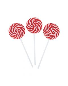 Red Swirl Lollipops
