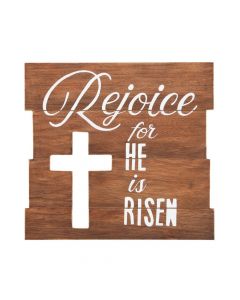 Rejoice for He Is Risen Wall Sign