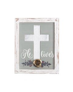 Religious Easter Cross Wall Sign