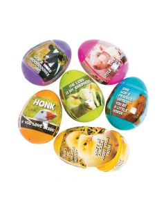 Religious Farm Animal Sticker-Filled Easter Eggs