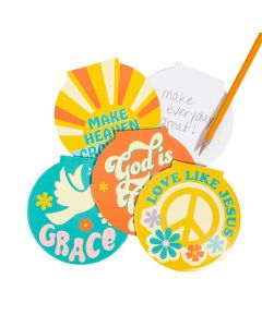 Religious Groovy Notepads - 24 PC