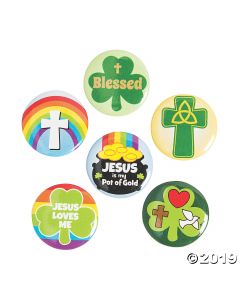 Religious St. Patrick's Day Mini Buttons