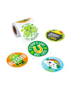 Religious St. Patrick's Day Sticker Roll - 100 Pc.