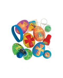 Religious Toy-Filled Bright Plastic Easter Eggs