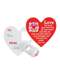 Religious Valentine Light-Up Rings with Card