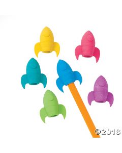 Rocket Ship Eraser Pencil Toppers