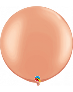 Rose Gold 91cm Plain Round Latex Balloon
