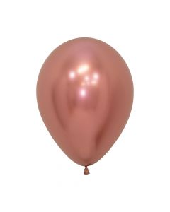 Rose Gold Chrome Reflex Balloons 12cm