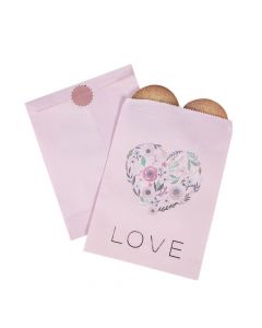Rose Gold Floral Love Treat Bags