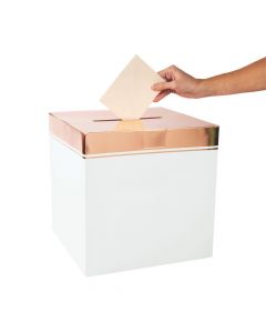 Rose Gold Foil Accented Card Box