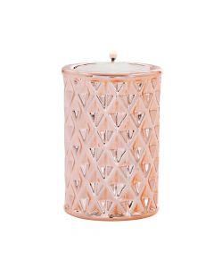 Rose Gold Geometric Candle Holders