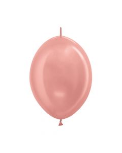 Rose Gold Link-o-loon Metallic Balloons 15cm
